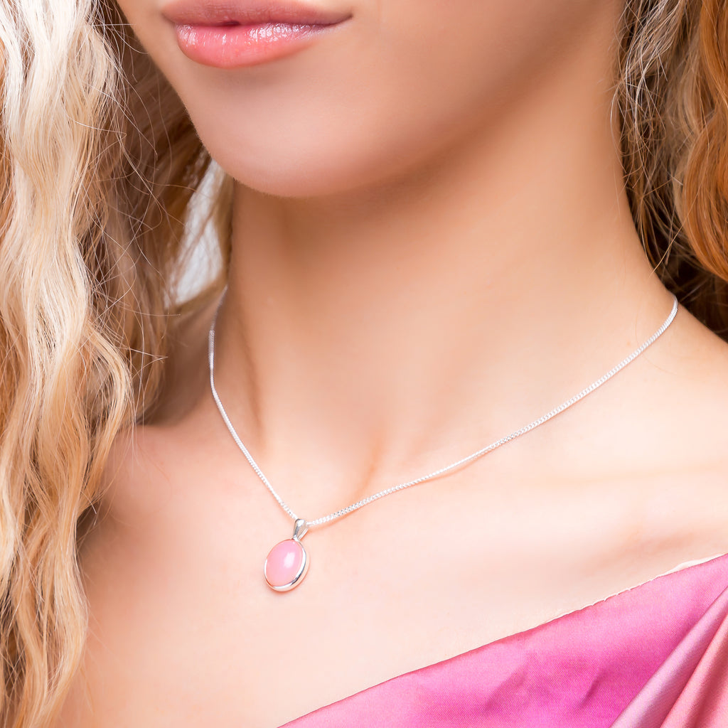 Pink Opal Necklace Pink Opal Jewellery Henryka Jewellery 5766