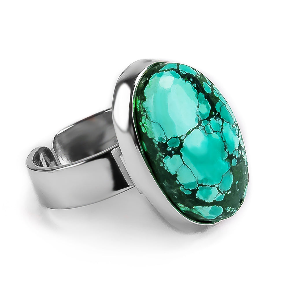 Sterling shops silver and Tibetan turquoise ring