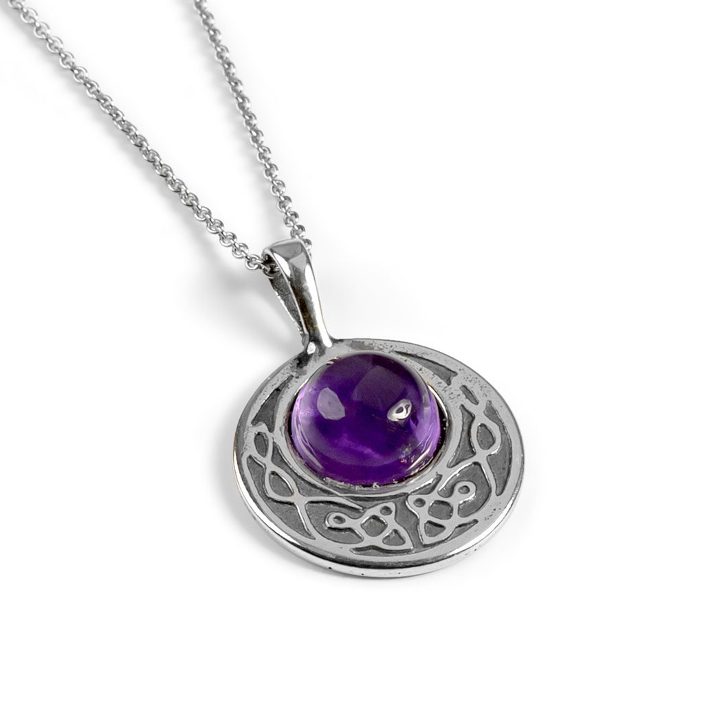 Celtic Shield 2024 Fianna Amethyst and Sterling Silver Necklace