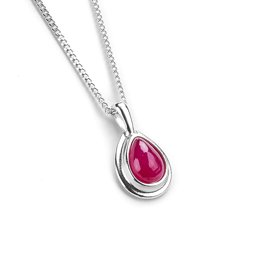 Ruby teardrop clearance necklace