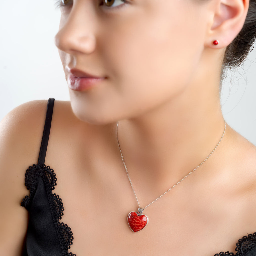 Handmade Natural Red Coral and Lapis newest Lazuli Necklace for Women