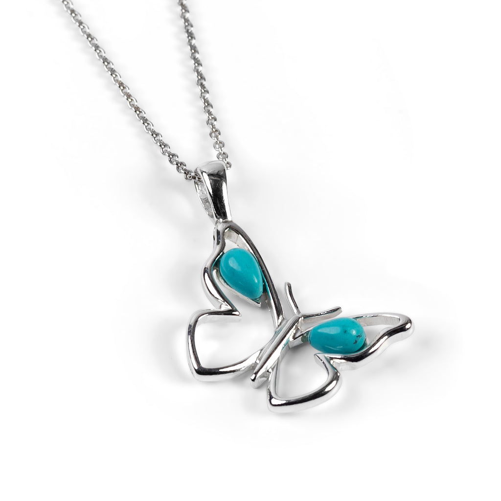 Turquoise on sale butterfly pendant