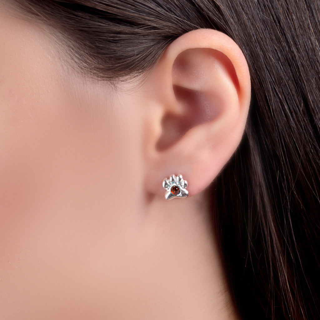 Diamond on sale paw earrings