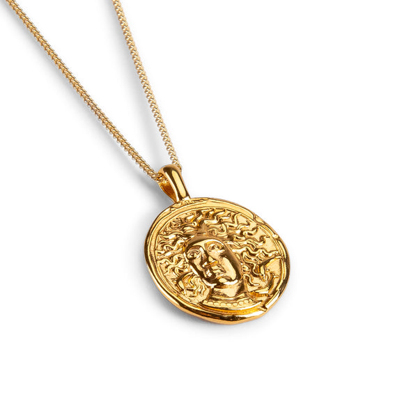 Gold-Plated Amulet Coin Necklace | Z for Accessorize | Accessorize UK