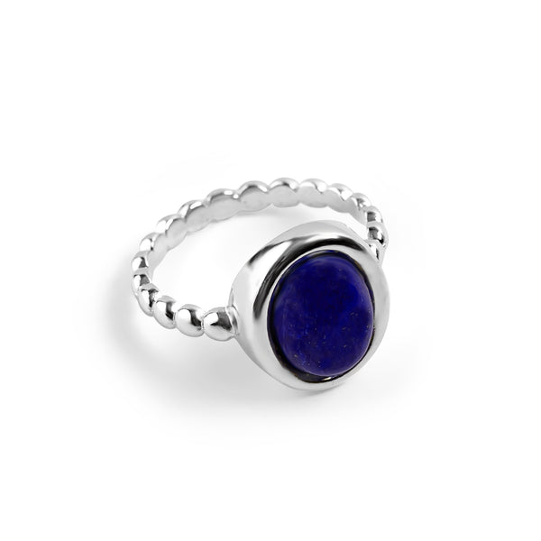 Silver and clearance lapis ring