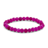 Stretch Bead Bracelet in Ruby Quartz