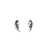 Angel Wing Stud Earrings in Silver