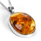 Natural Beauty Amber and Silver Necklace - Natural Designer Gemstone