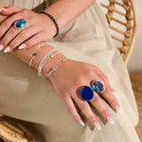 Timeless Lapis Lazuli Statement Ring - Natural Designer Gemstone