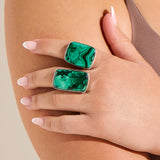 Namibian Malachite Ring - Natural Designer Gemstone