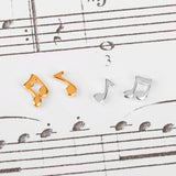 Mismatched Music Stud Earrings in 24ct Gold