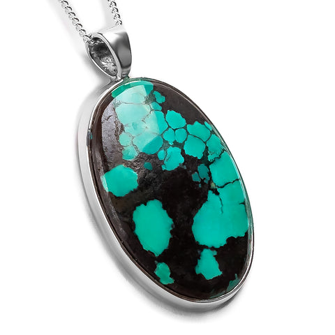 Lovely Tibetan Turquoise Necklace - Natural Designer Gemstone