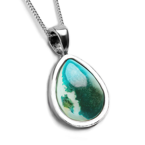 Picturesque Tibetan Turquoise Necklace-Natural Designer Gemstone