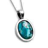 Dainty Tibetan Turquoise Necklace -  Natural Designer Gemstone