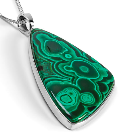 Bold & BIG Malachite Necklace - Natural Designer Gemstone