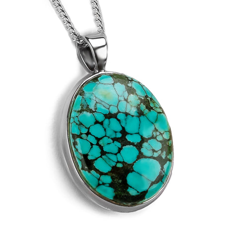 Charming Tibetan Turquoise Necklace - Natural Designer Gemstone