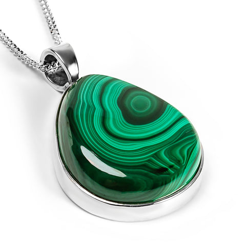 Classic Malachite Necklace - Natural Designer Gemstone