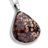 RARE Red Obsidian / Mexican Flower Obsidian Necklace - Natural Designer Gemstone