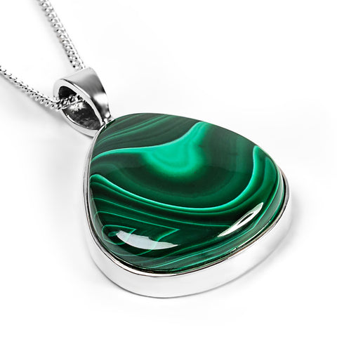 Cute Malachite Necklace - Natural Designer Gemstone