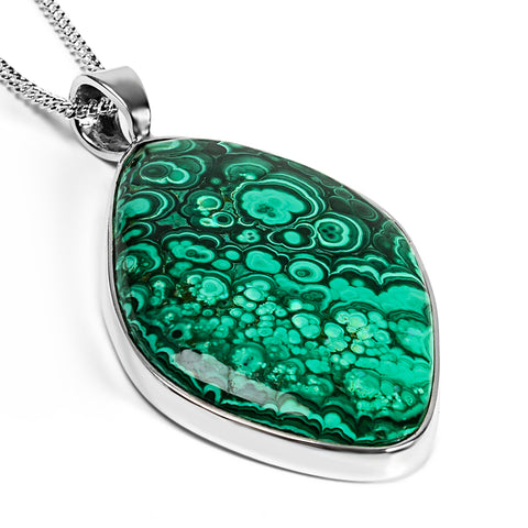 Intricate Malachite Necklace - Natural Designer Gemstone