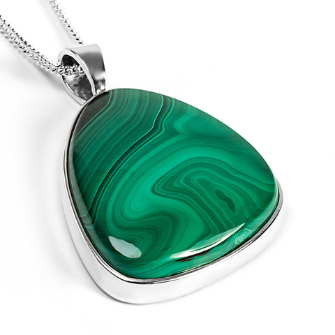 Subtle Malachite Necklace - Natural Designer Gemstone