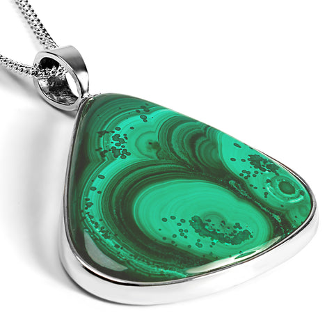 African Malachite Necklace - Natural Designer Gemstone