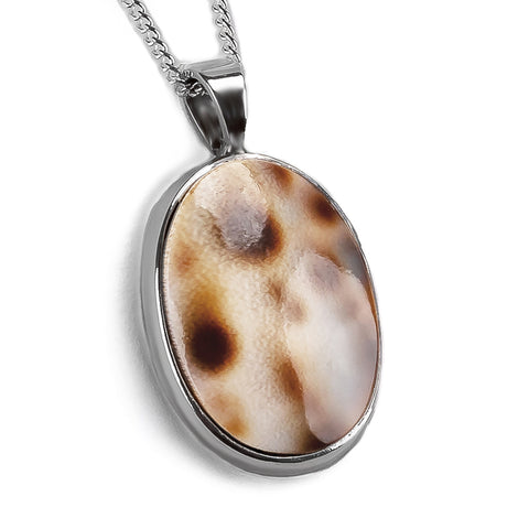 Natural Tiger Cowrie Shell Necklace - Natural Designer Gemstone