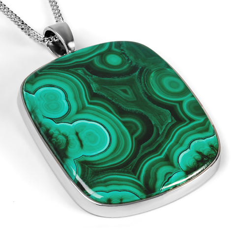 Fantastic Natural Malachite Necklace - Natural Designer Gemstone