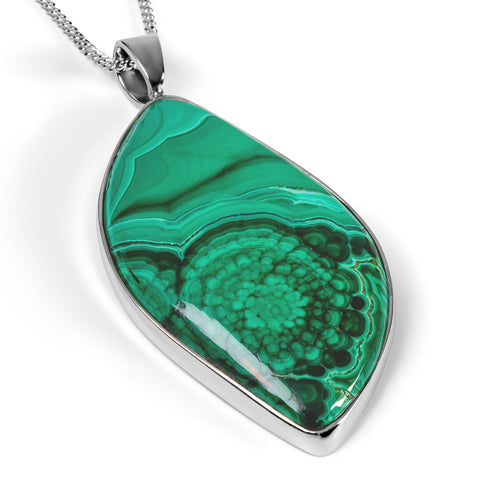 Stunning Malachite Necklace - Natural Designer Gemstone