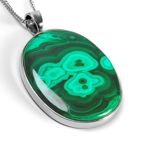 Fancy Malachite Necklace - Natural Designer Gemstone