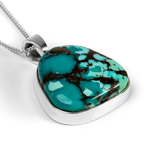 Stunning Tibetan Turquoise Necklace - Natural Designer Gemstone