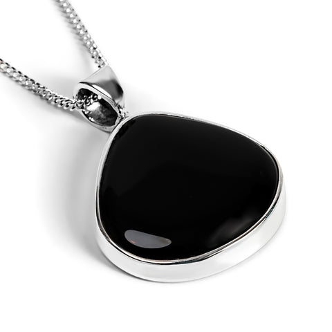 Black Onyx Necklace - Natural Designer Gemstone