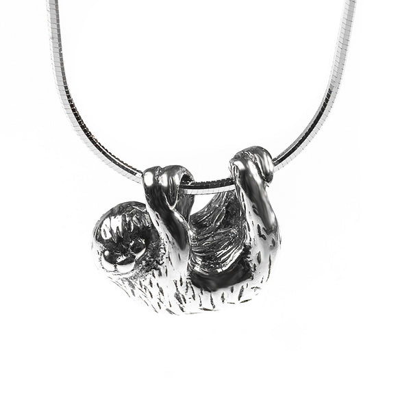 Sloth on sale silver necklace