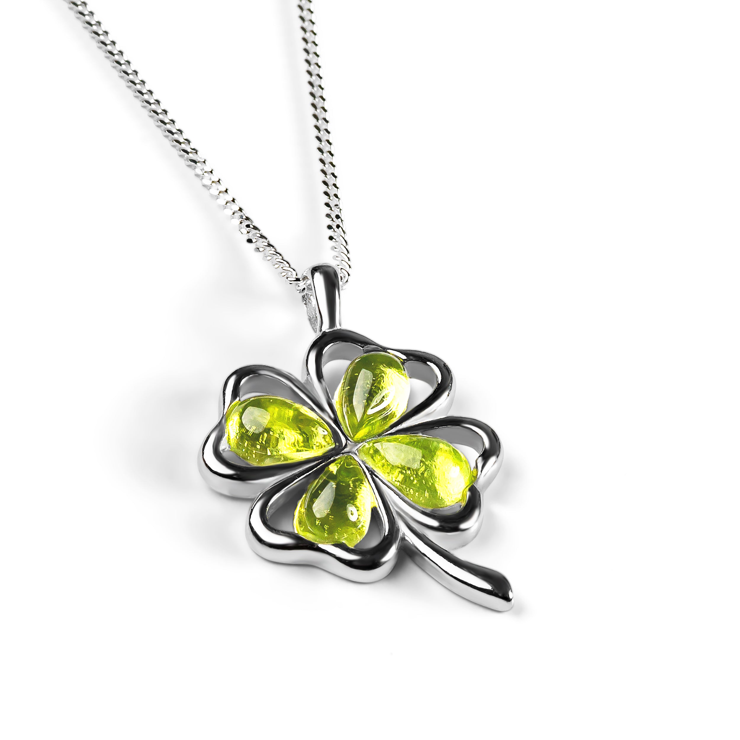 Four Leaf Clover Necklace in Silver – GeMMs & Co.