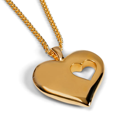 A piece of my Heart Necklace in Silver with 24ct Gold