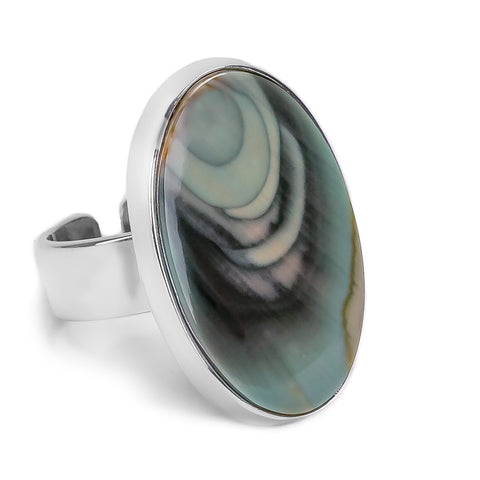 Dainty Royal Imperial Jasper Ring - Natural Designer Gemstone