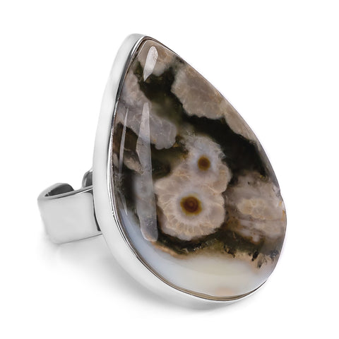 Ocean Jasper Ring adjustable - Natural Designer Gemstone