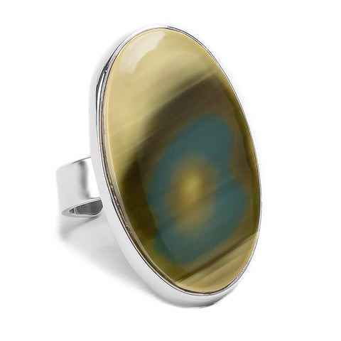 Royal Imperial Jasper Statement Ring - Natural Designer Gemstone