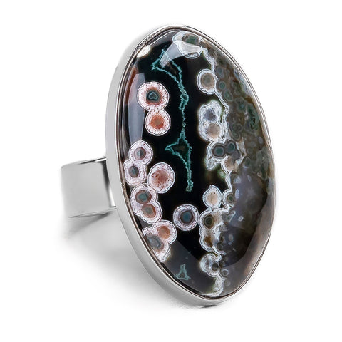 Top Quality Ocean Jasper Ring adjustable - Natural Designer Gemstone