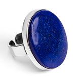 Timeless Lapis Lazuli Statement Ring - Natural Designer Gemstone