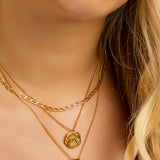 Full Bloom Rose Necklace in Silver with 24ct Gold