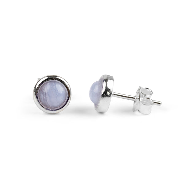 Silver on sale agate earrings