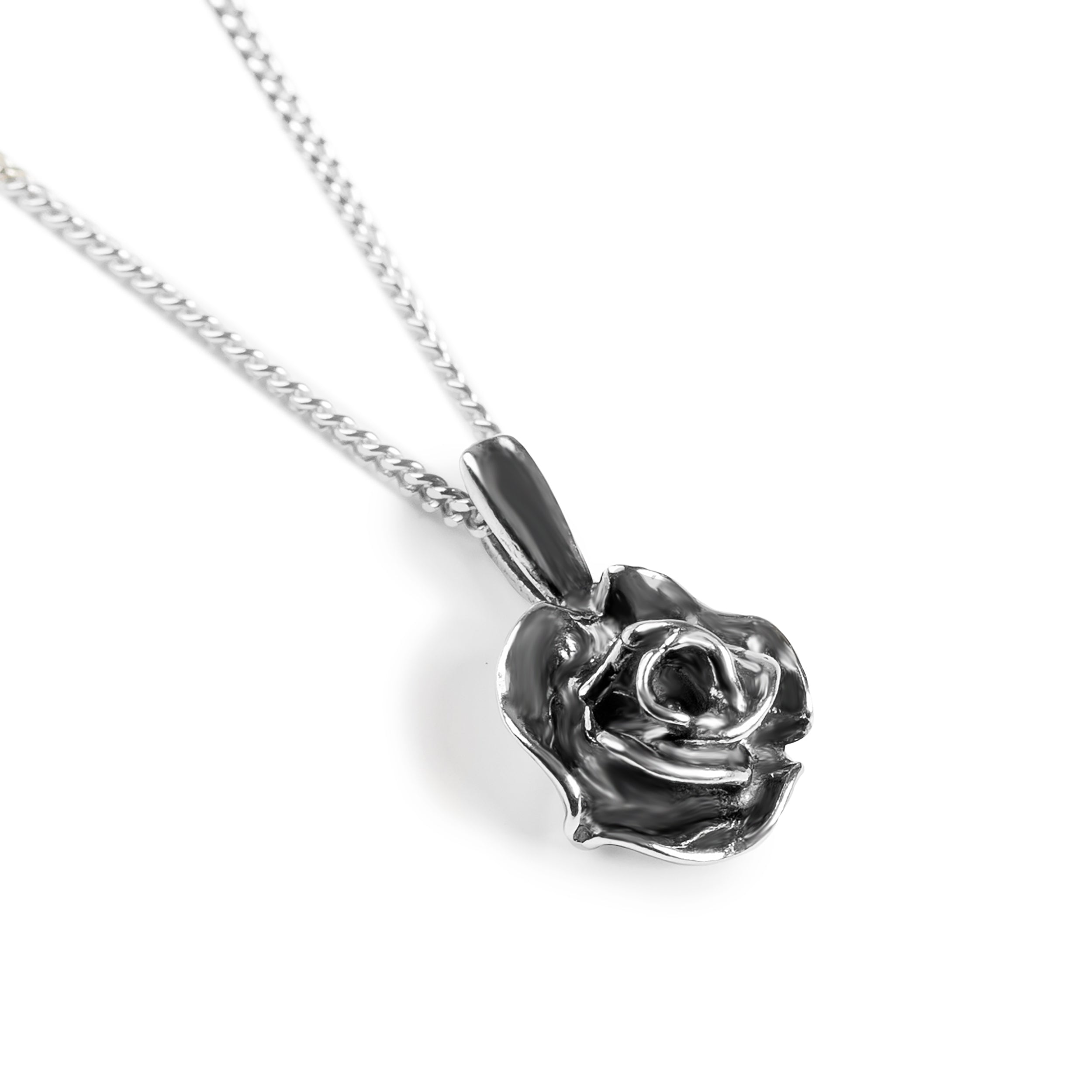 Silver Rose Necklace | Rose Jewellery | Henryka UK