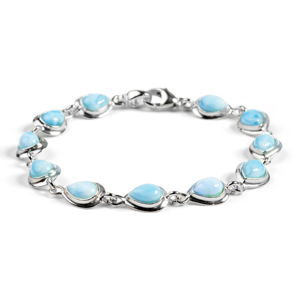 Larimar Bracelet top Handcrafted In Sterling Silver 925