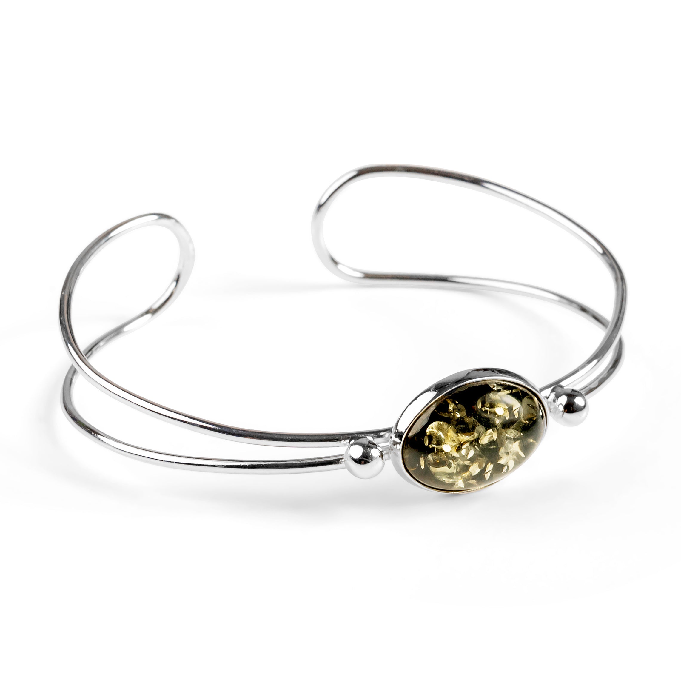 Leaf hotsell Amber And Sterling Silver Bangle