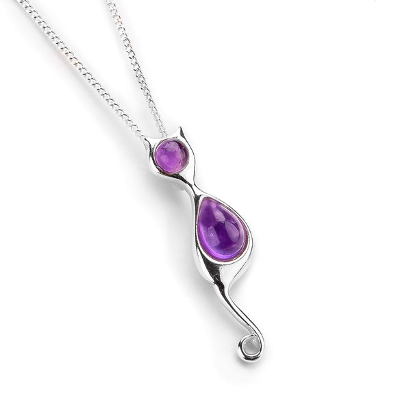 Amethyst deals cat necklace