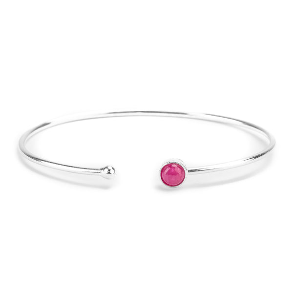 Silver and hot sale ruby bracelet