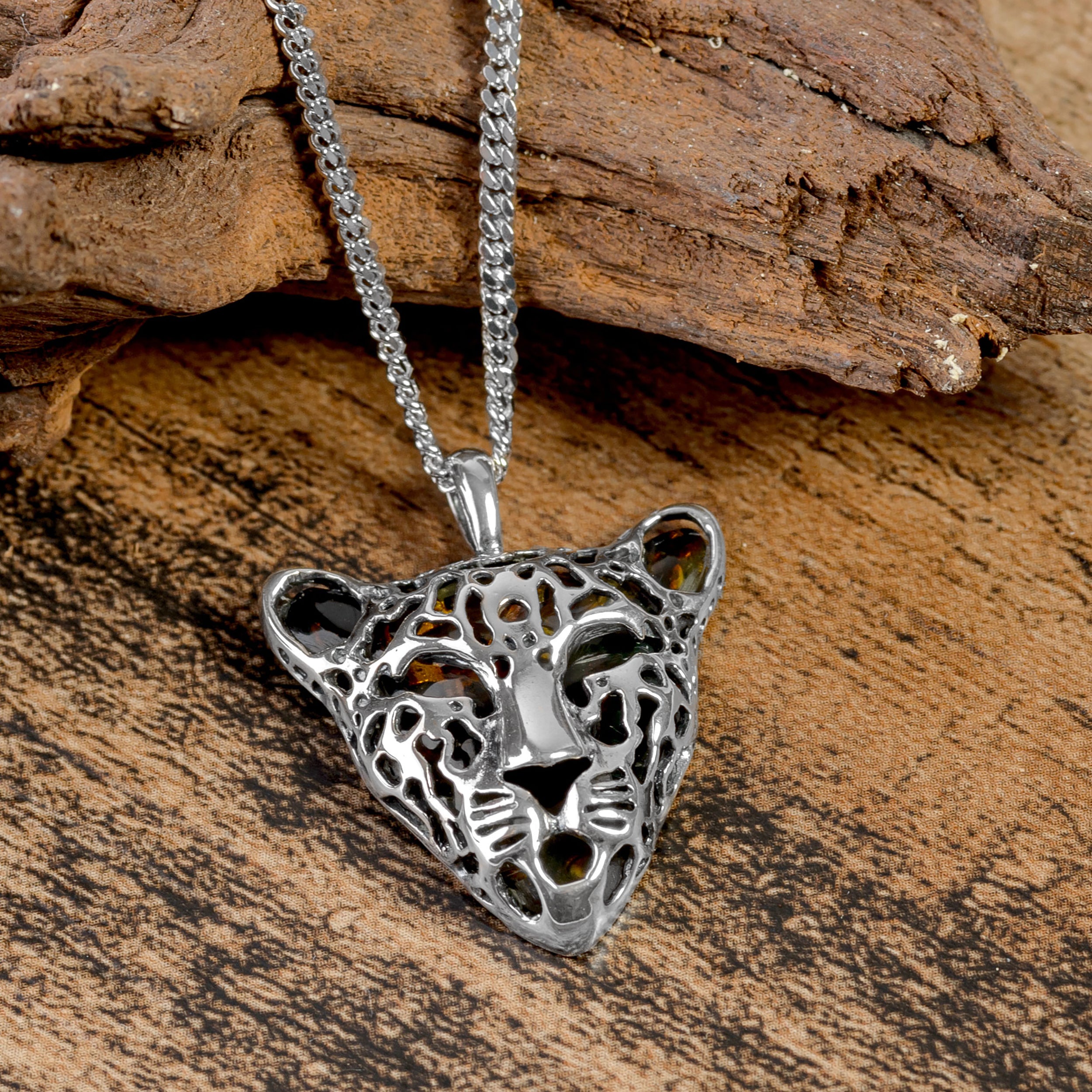 Leopard hot sale head necklace