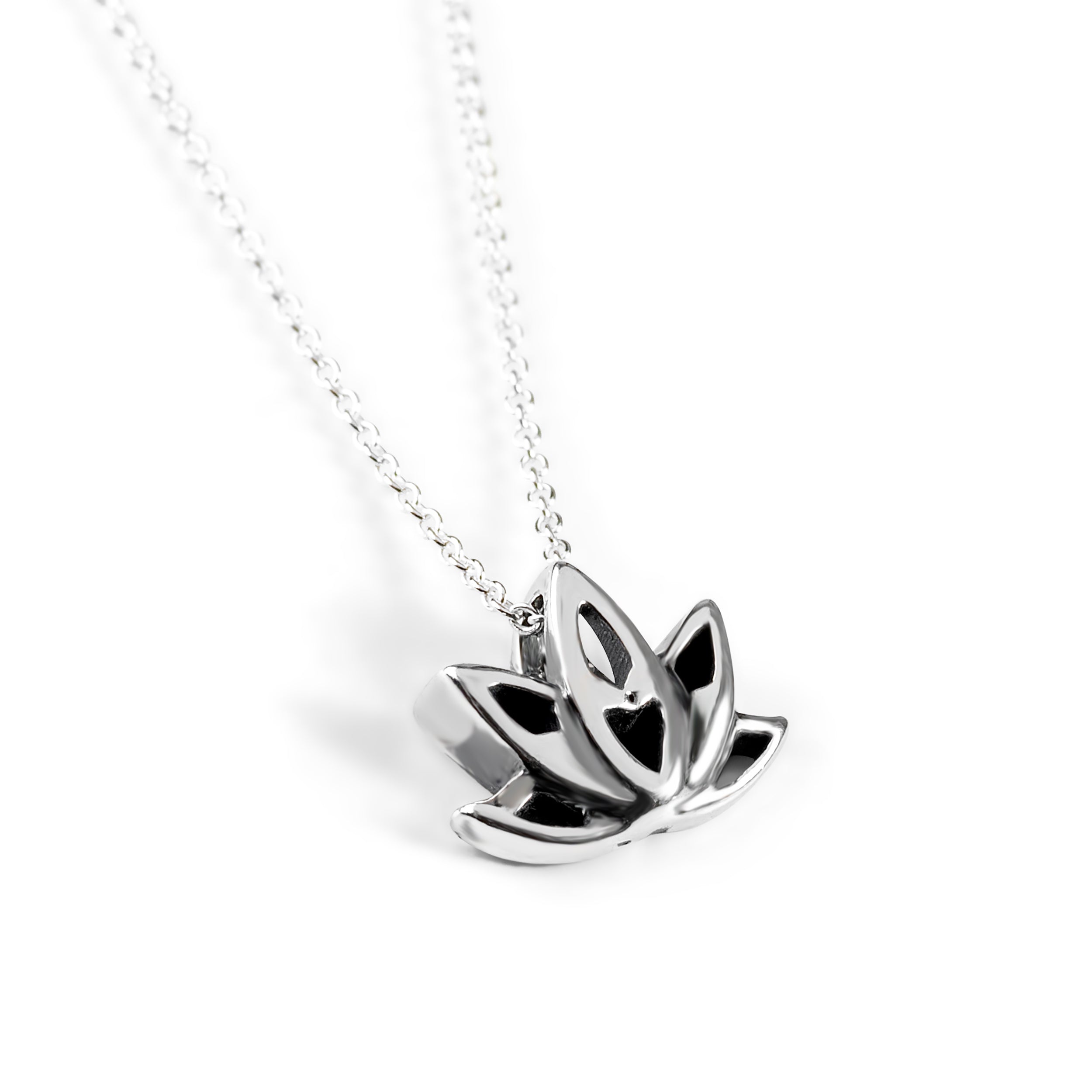 Sterling silver clearance lotus necklace