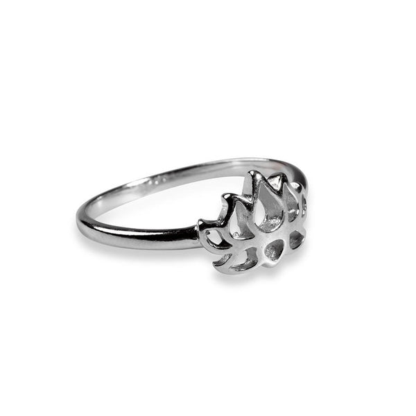 Sterling silver lotus flower on sale ring